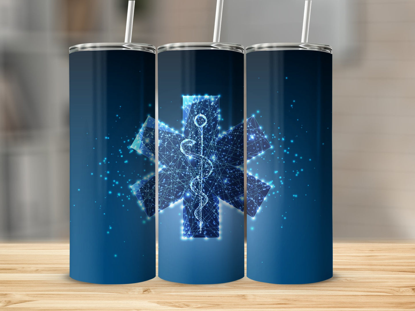 Digital Blue Star of Life Tumbler product