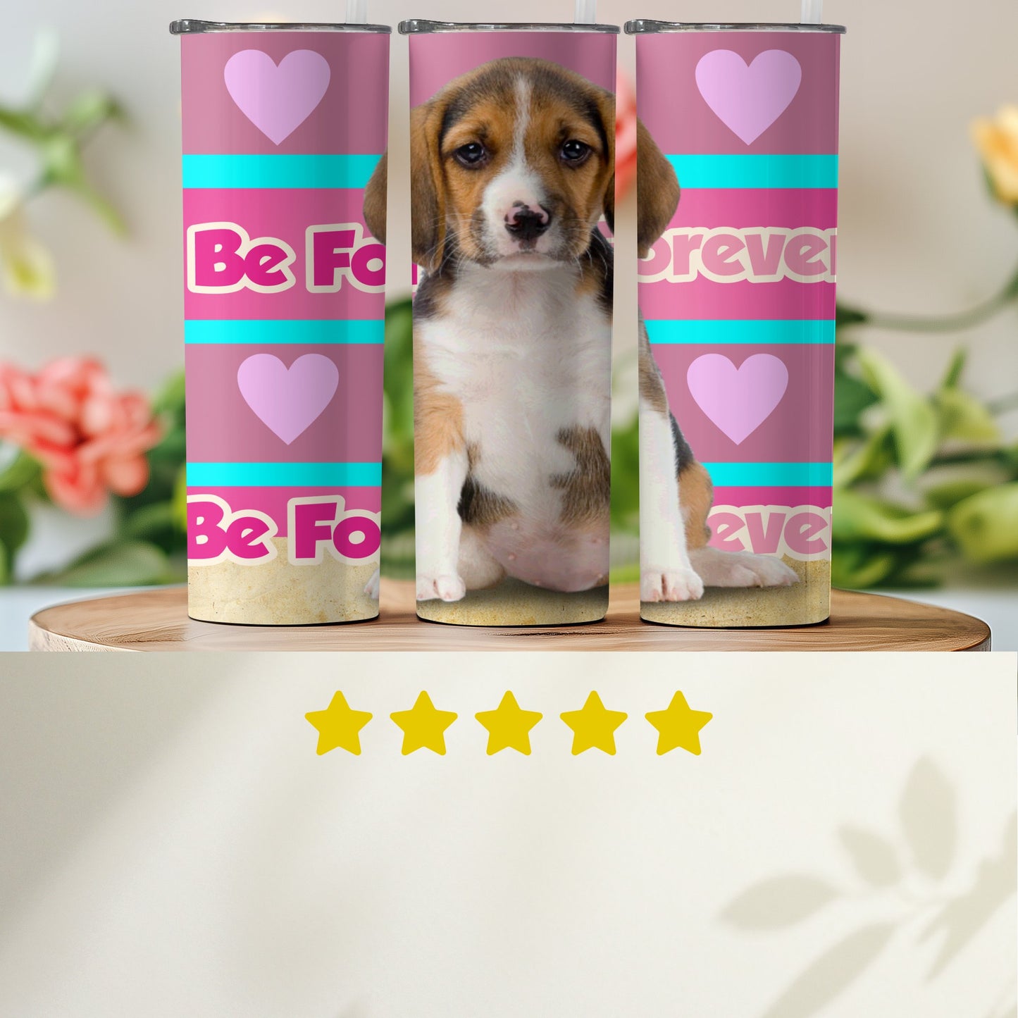 Be Forever Cute Puppy Themed Tumbler Product
