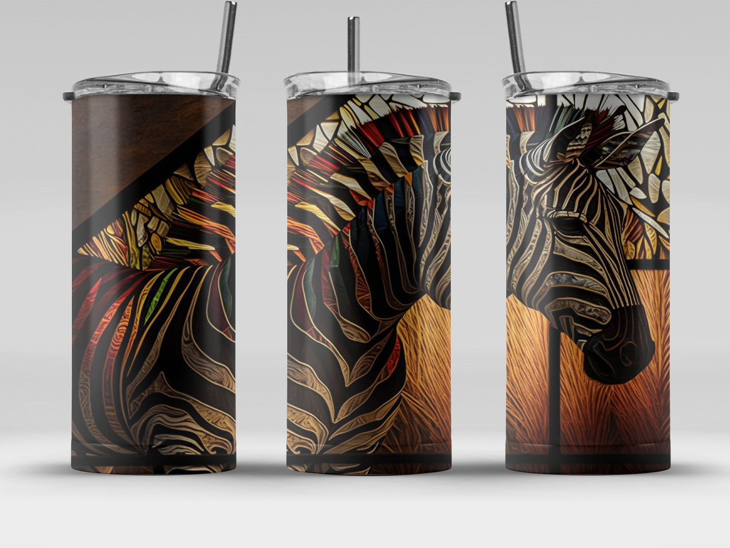 Colorful Geometric Zebra Design Tumbler product