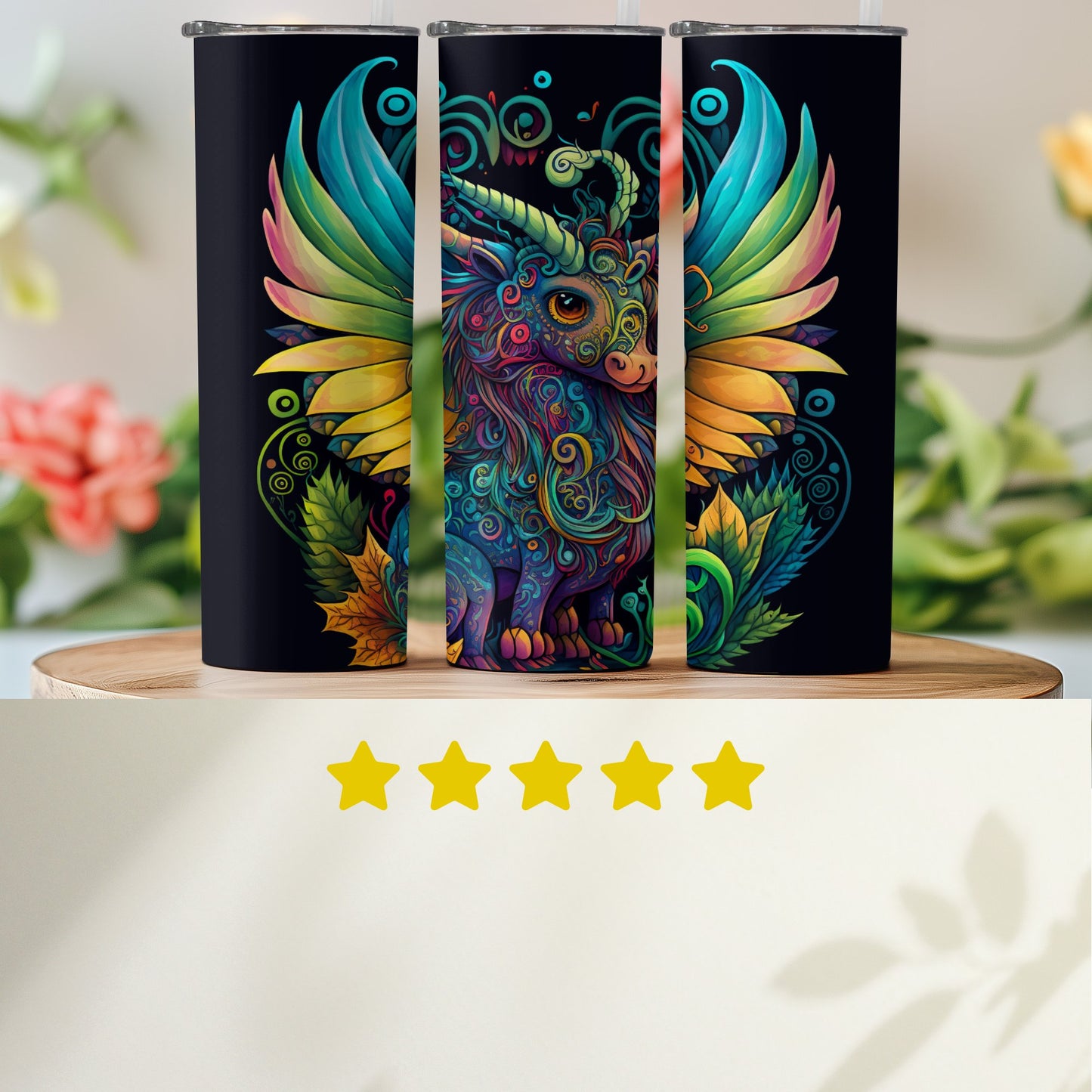 Colorful Fantasy Creature Vacuum Insulated Tumbler product