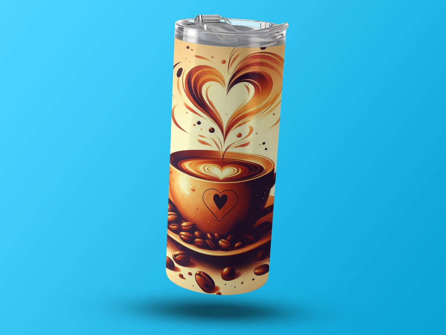 Heart Coffee Art Travel Tumbler for Caffeine Lovers product