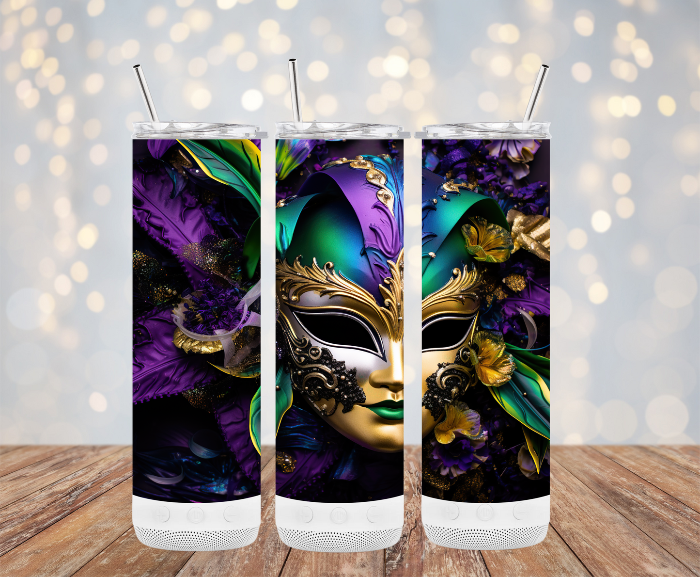 Mask (Mardi Gras Tumbler)