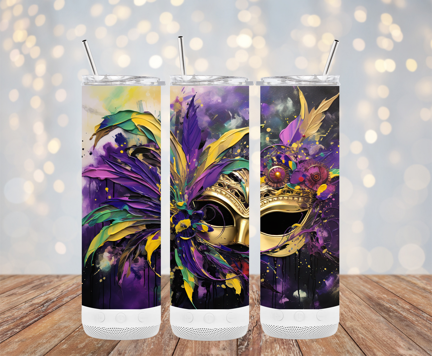 Mask (Mardi Gras Tumbler)
