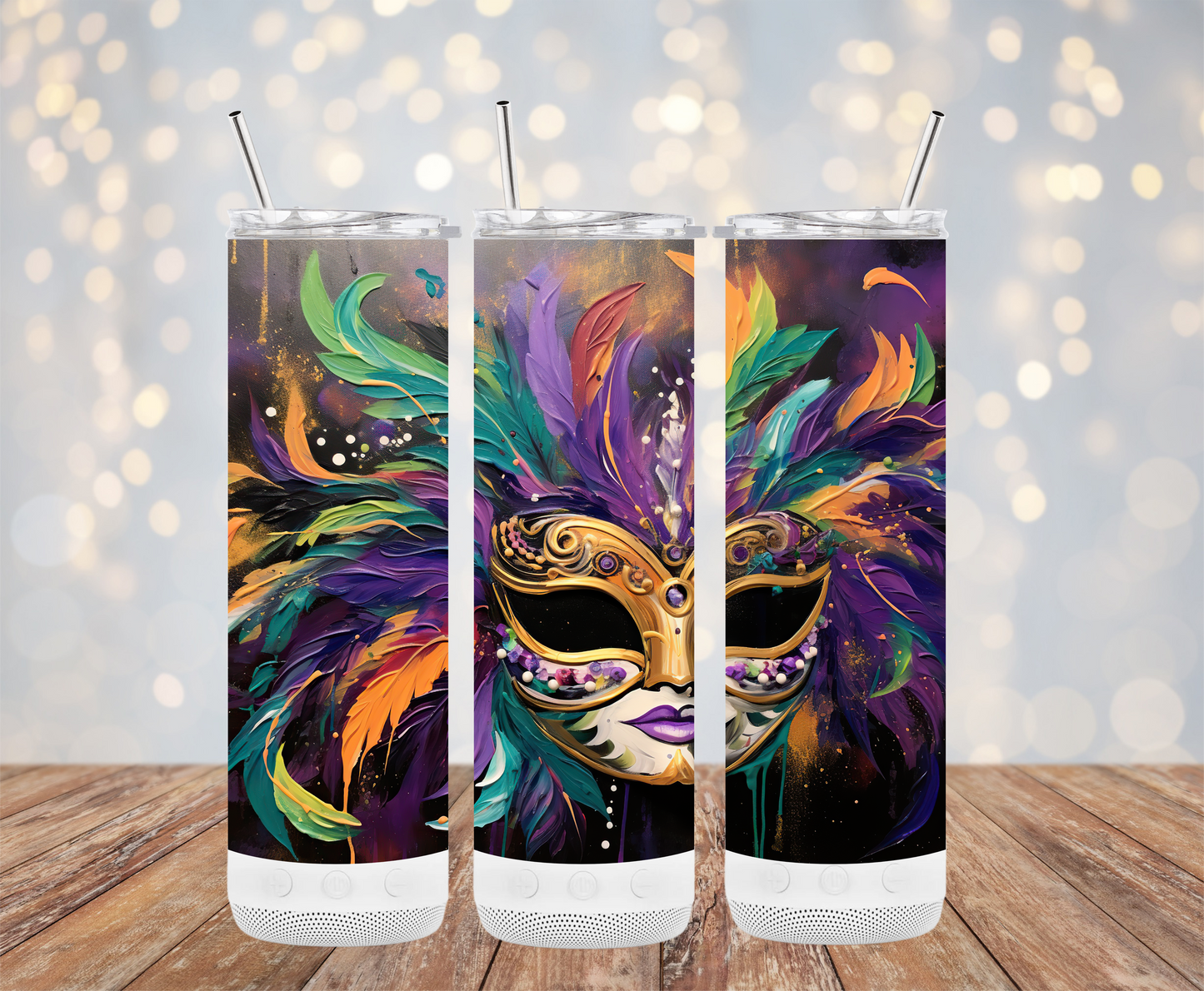 Mask (Mardi Gras Tumbler)