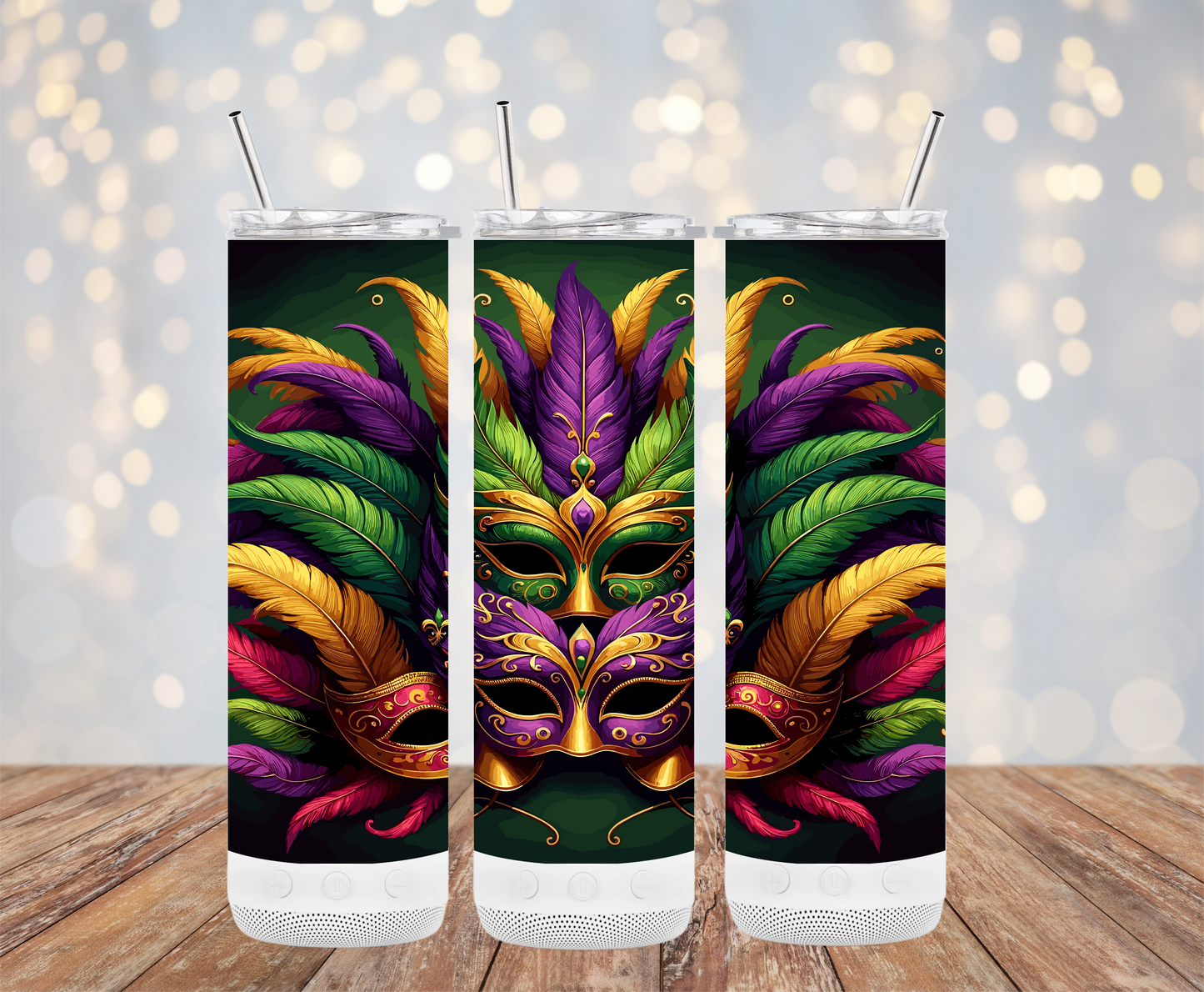 Mask (Mardi Gras Tumbler)