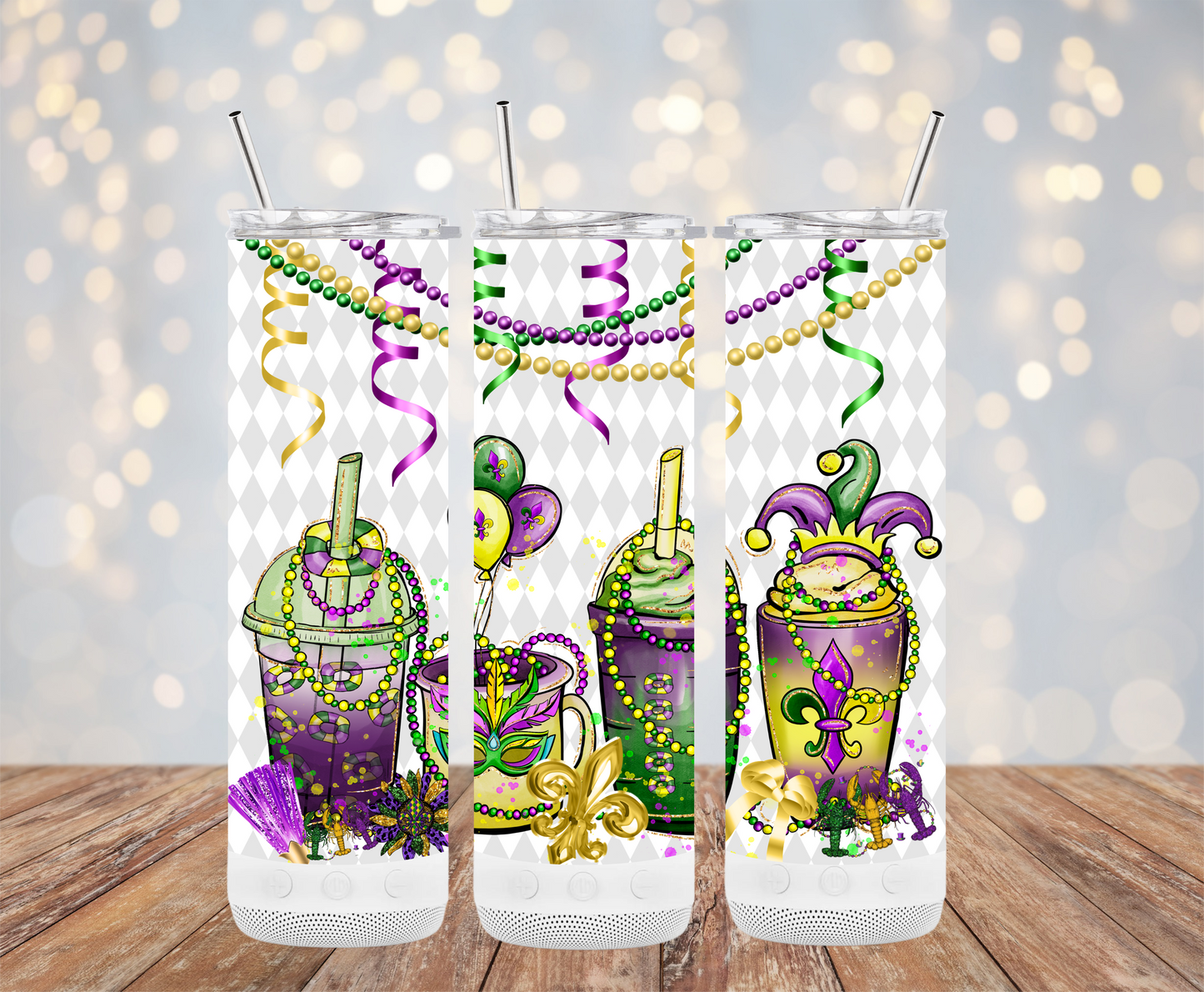 Mardi Drinks (Mardi Gras Tumbler)