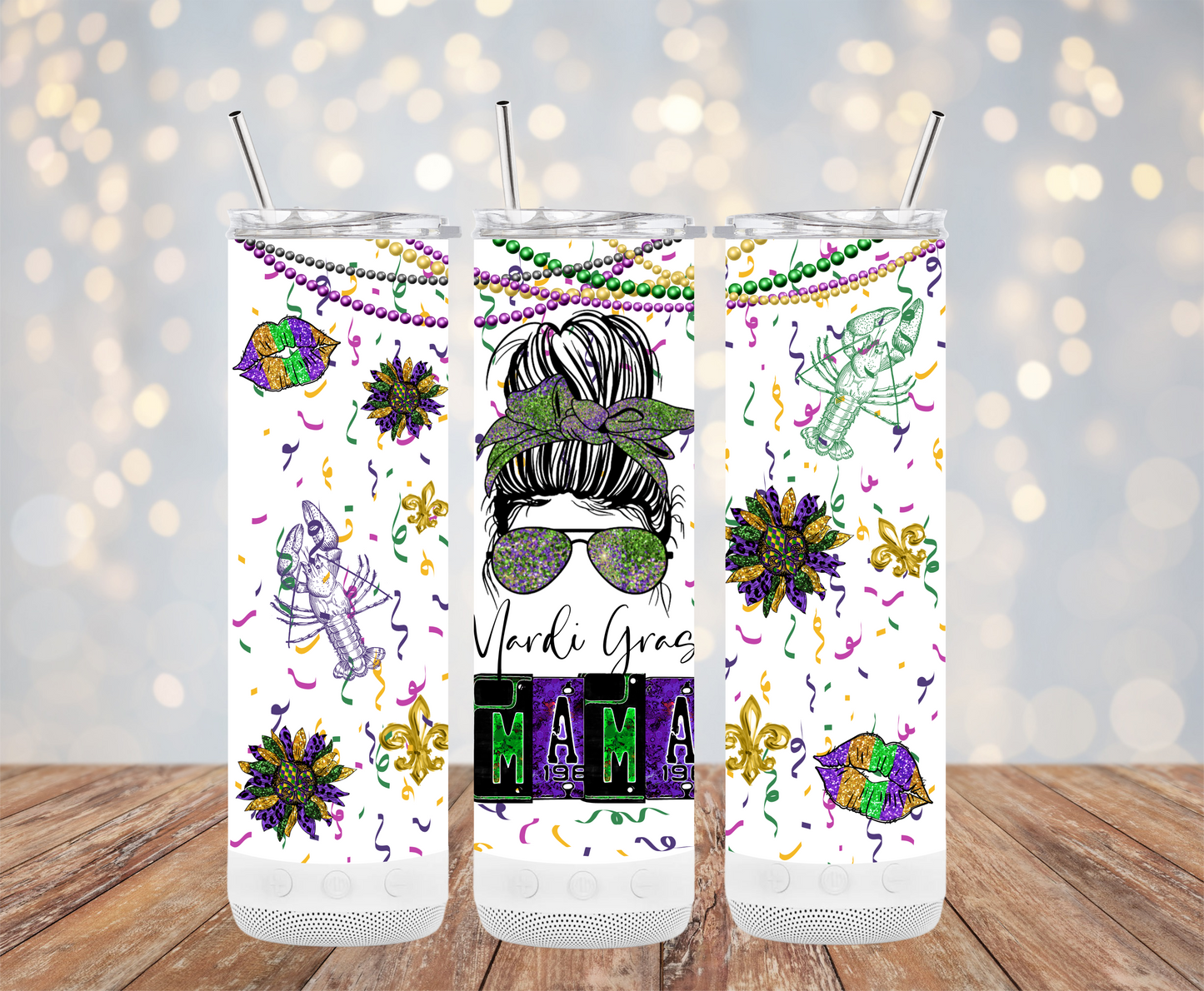 Mardi Gras Mama (Mardi Gras Tumbler)