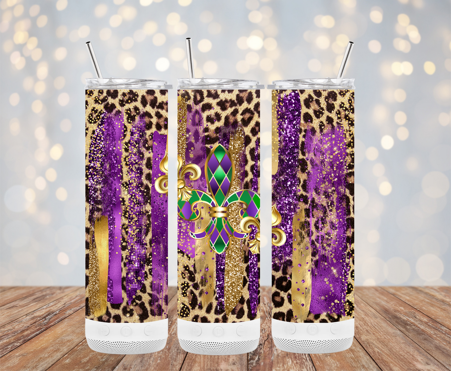 Fleur De Lis Pattern (Mardi Gras Tumbler)