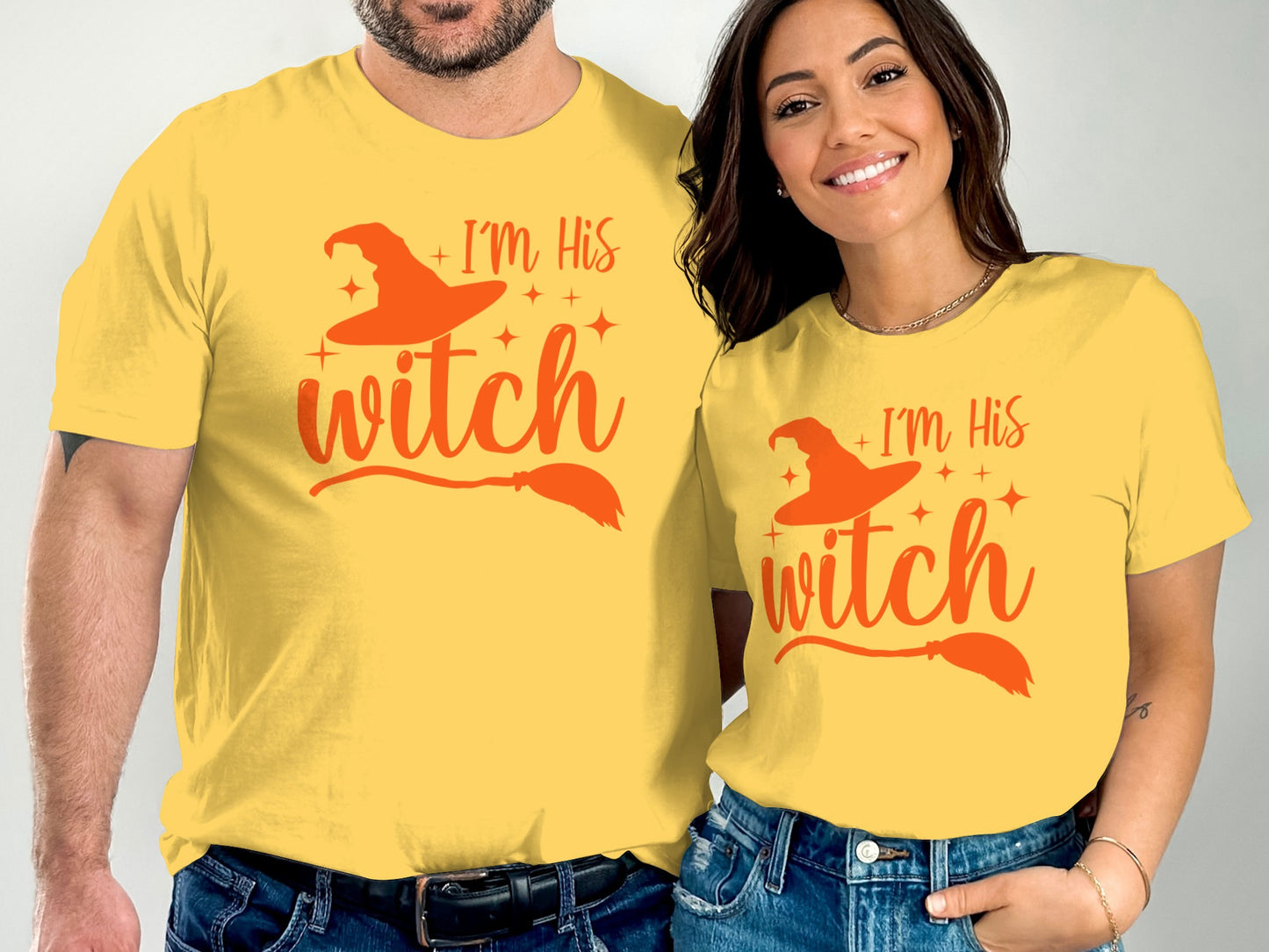 I'm His Witch Halloween Themed Matching Couple product