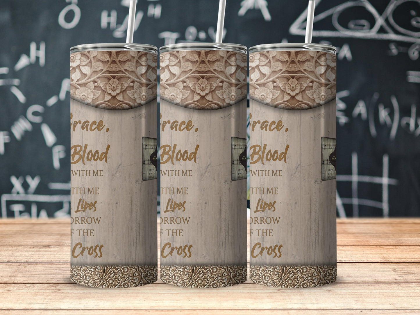 Retro Chalkboard Theme Tumbler Drinkware product type