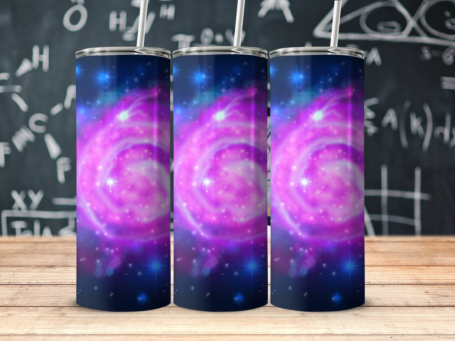 Pink and Blue Cosmic Design Insulated Tumbler product type