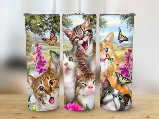 Silly Face Cats Tumbler--1198908
