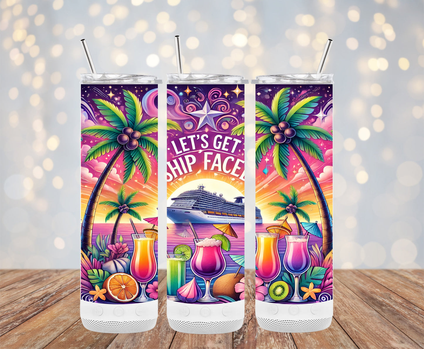 Colorful Tropical Cruise Beverage Cooler product
