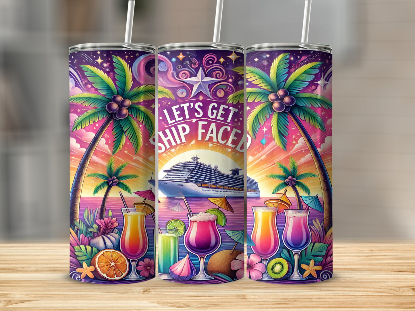 Vibrant Cruise Theme Insulated Tumbler product