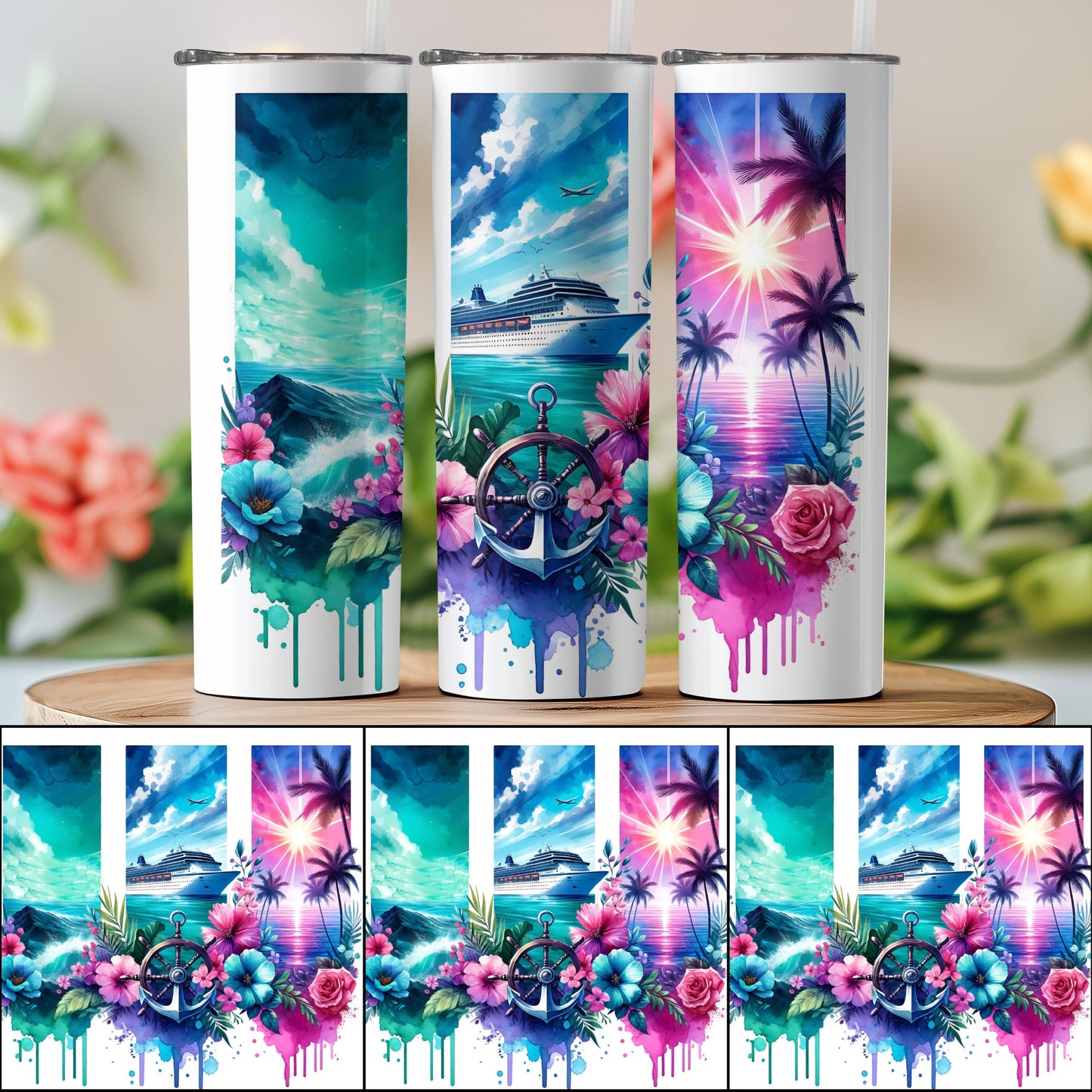 Vibrant Tropical Ocean Scenery 20oz Tumbler product
