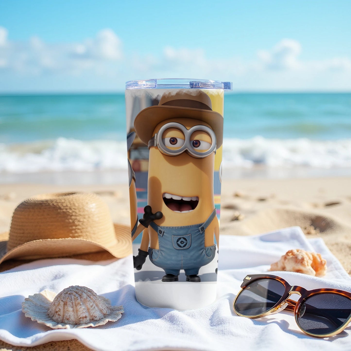 Beach Scene Minion Insulated Travel Tumbler product