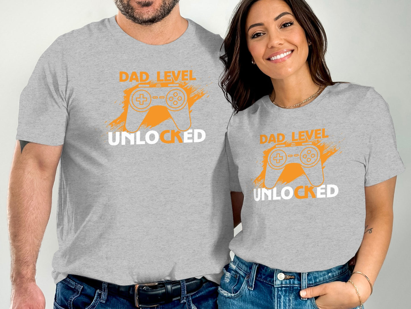 Dad Level Unlocked Graphic Gaming Tee product type