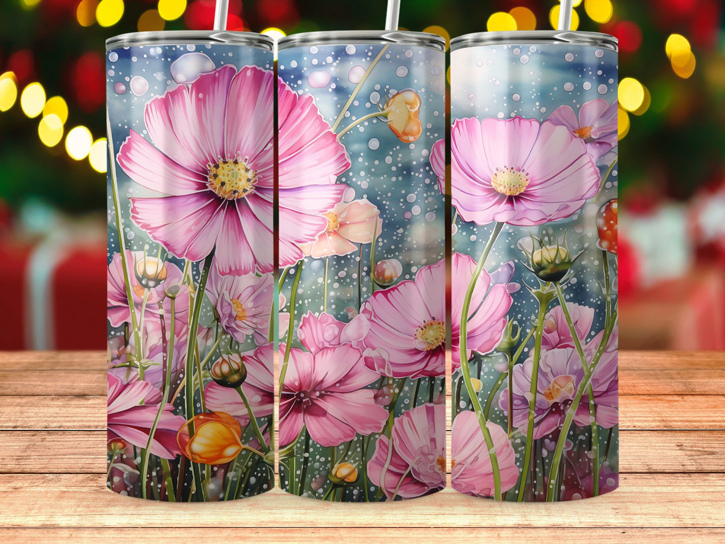 Beautiful Floral Design Tumbler Vibrant Drinkware product type