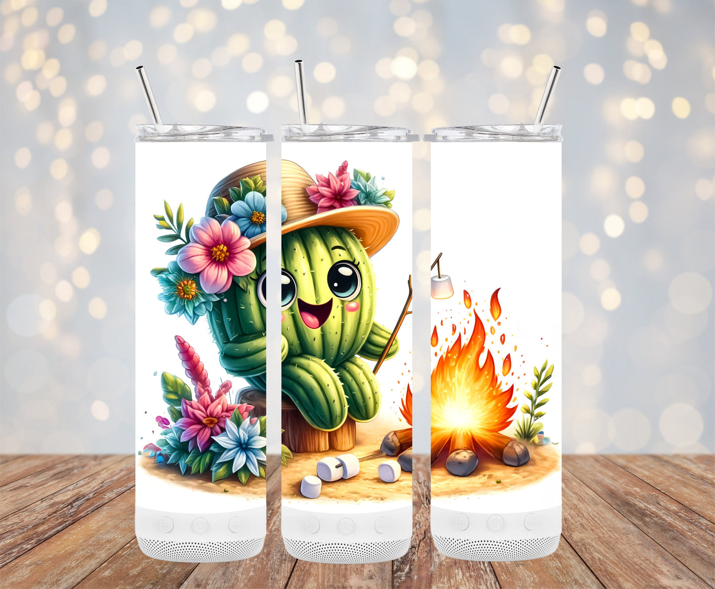 Camping Cactus Themed Tumbler for Outdoors product type