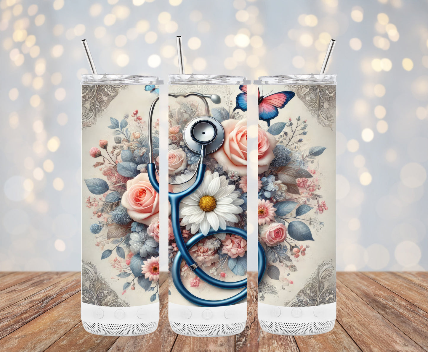 Beautiful Flower Bouquet Design Tumbler Product