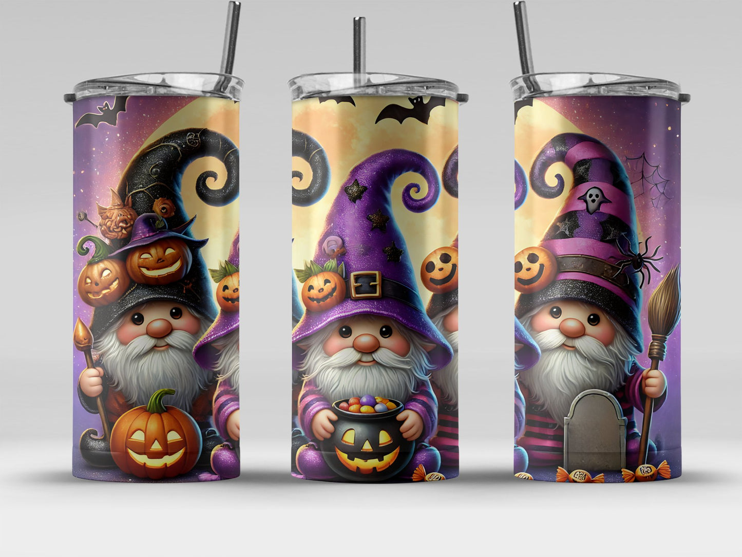 Halloween Gnome Decorated Tumbler Drinkware product type