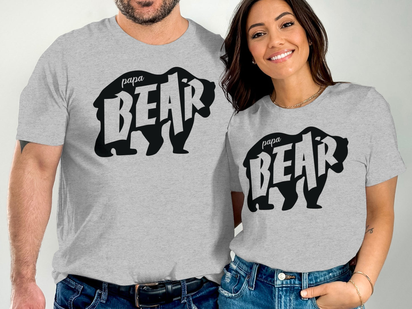 Matching Family Papa Bear Graphic T-Shirts product