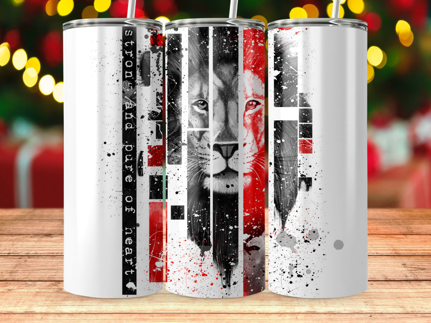 Strong and Pure of Heart Lion Tumbler product