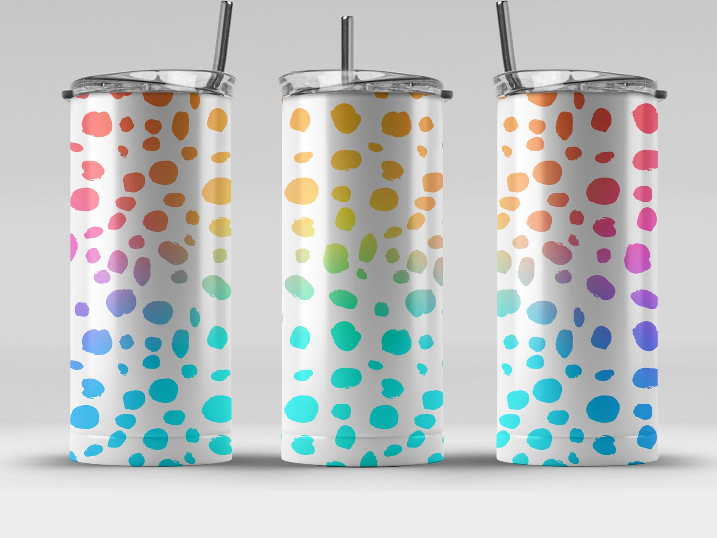 Colorful Gradient Polka Dot Design Tumbler product type