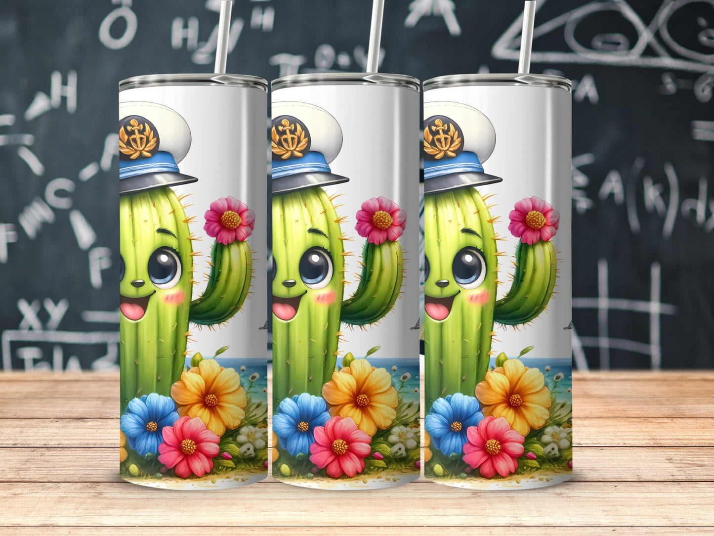 Captain Cactus Colorful Floral Tumbler product type