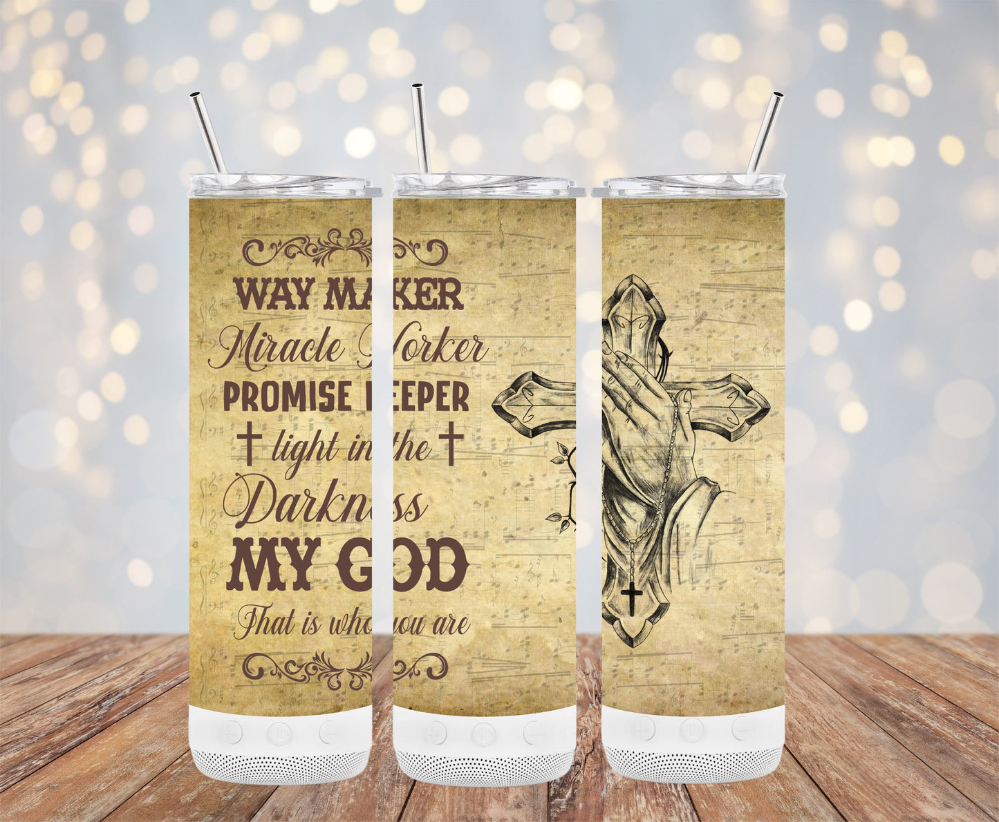 Inspirational Faith Cross Tumbler Cup Drinkware Product