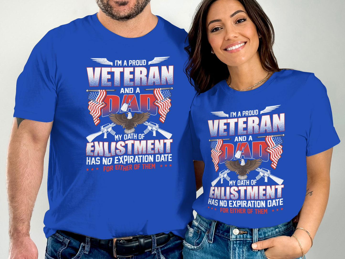 Proud Veteran and Dad Oath of Enlistment T-Shirt