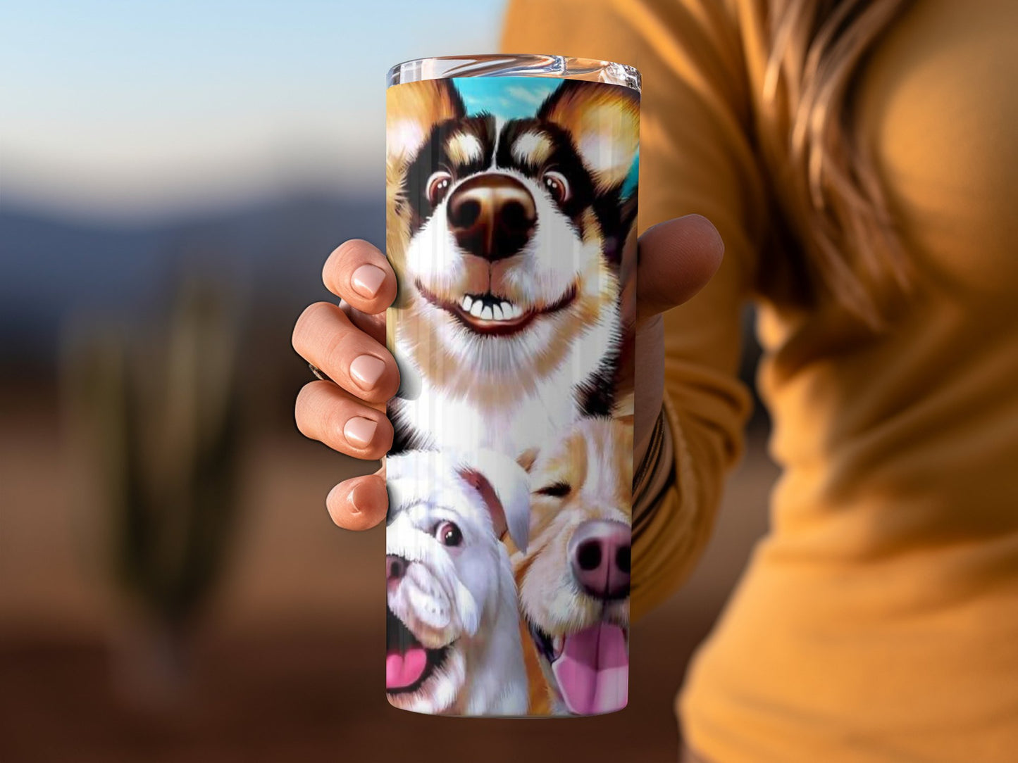 Adorable Smiling Dogs Tumbler For Dog Lovers product type