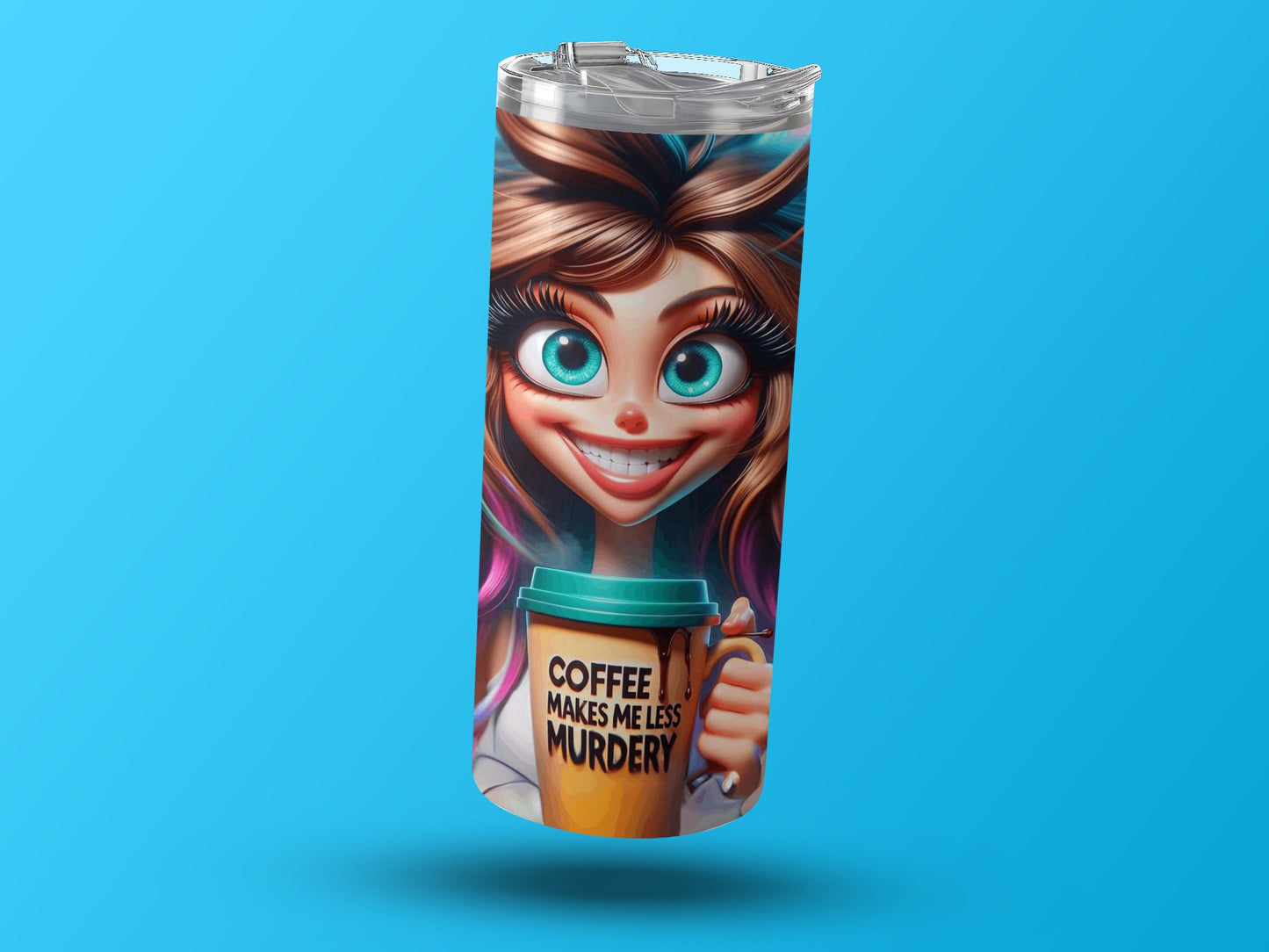 Coffee Makes Me Less Murdery Travel Mug product