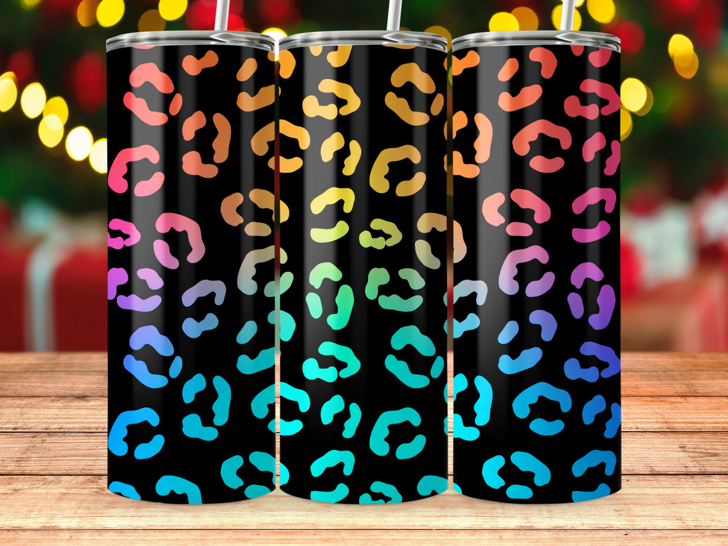 Colorful Leopard Print Insulated Tumbler product
