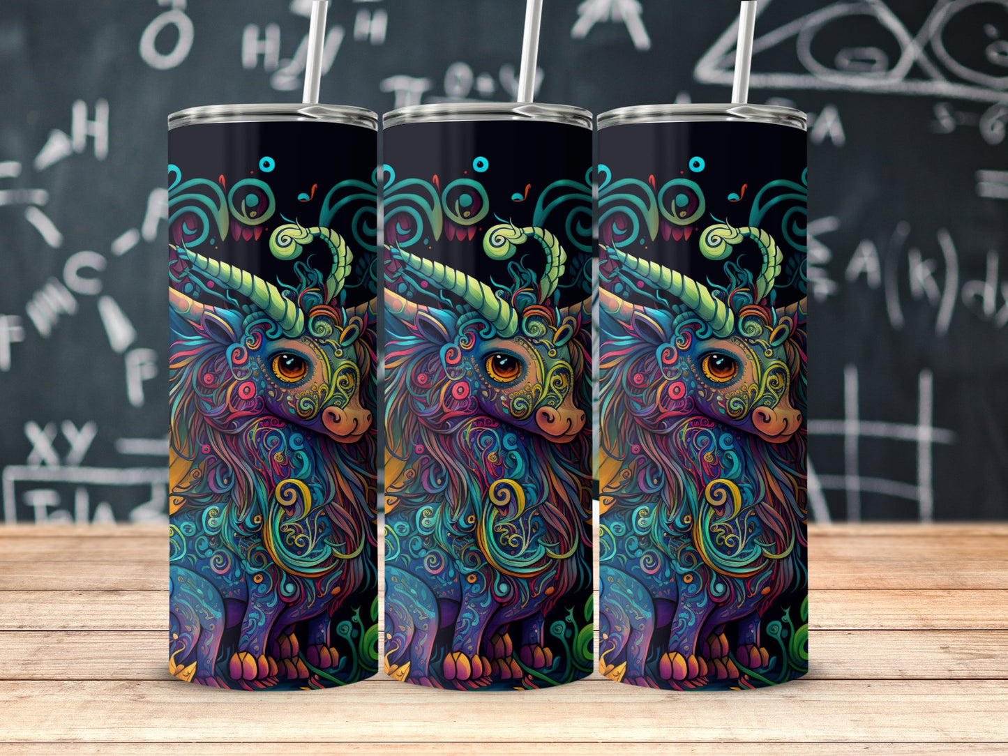 Colorful Psychedelic Unicorn Art Insulated Tumbler product