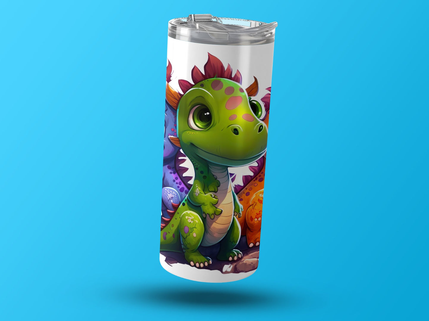 Colorful Cartoon Dinosaur Print Insulated Tumbler product