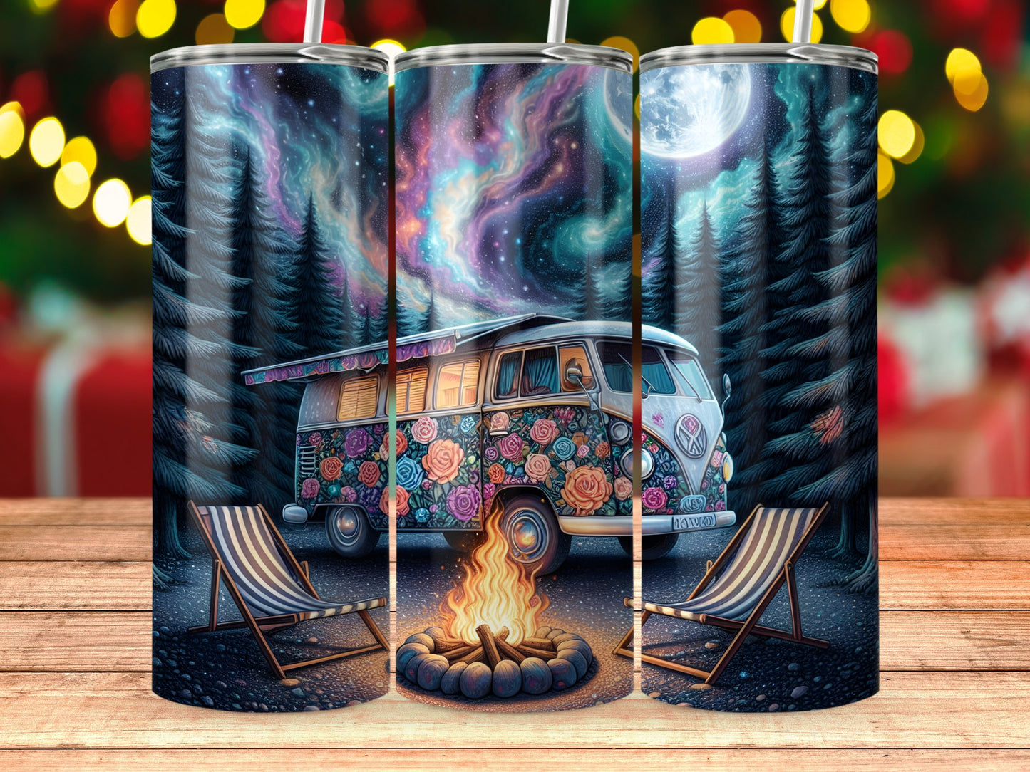 Beautiful Scenic Van Campfire Night Design on product type