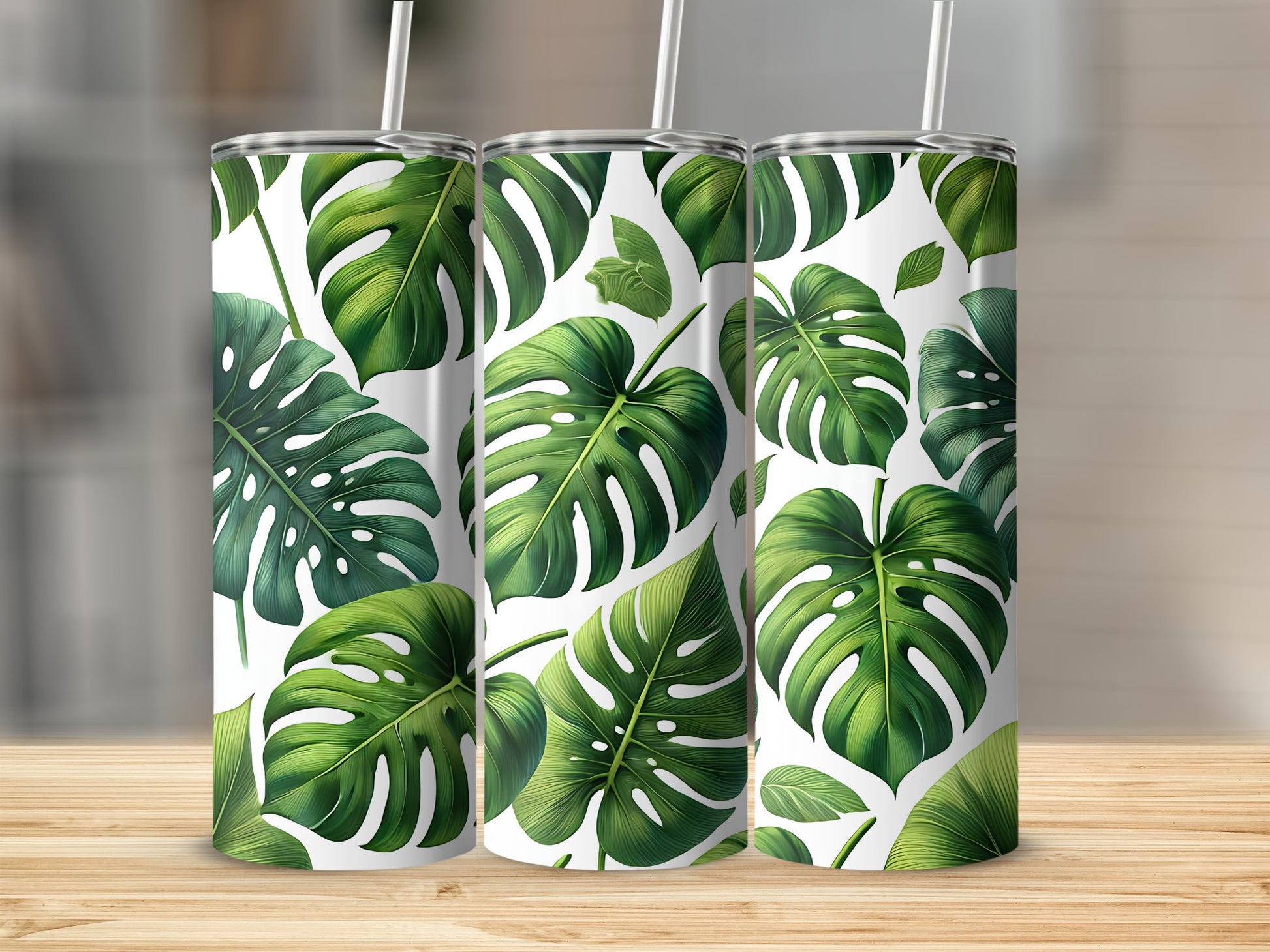 Tropical Green Leaves Design Insulated Tumbler product type