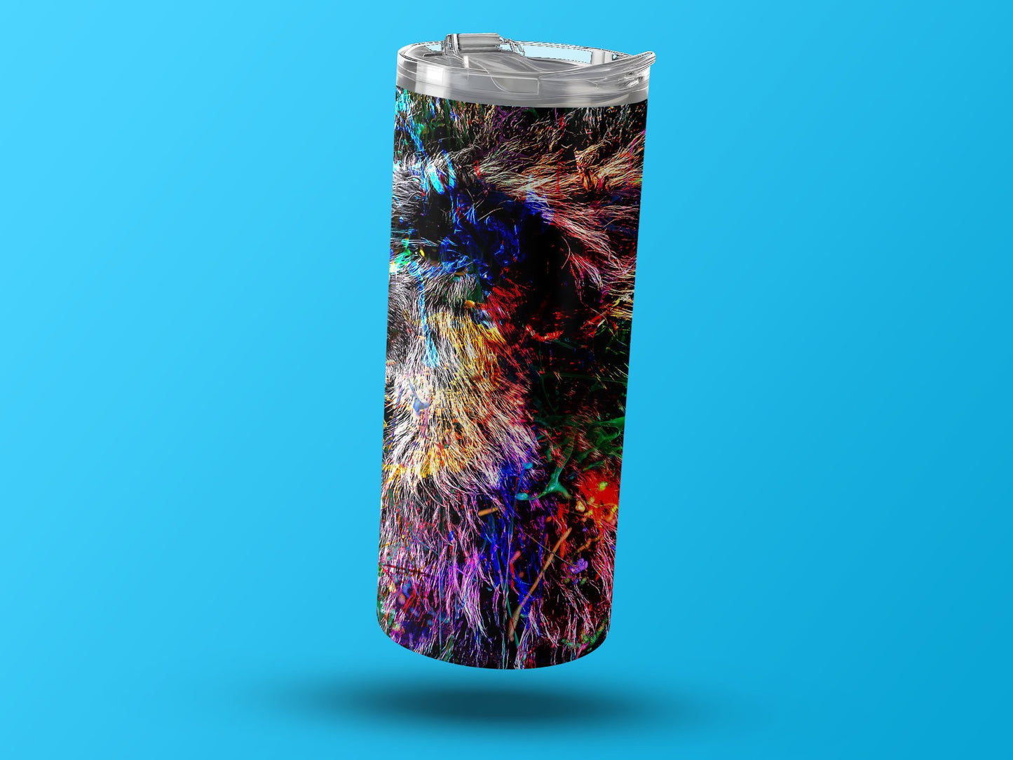 Vibrant Multicolor Fur Print Design Tumbler product