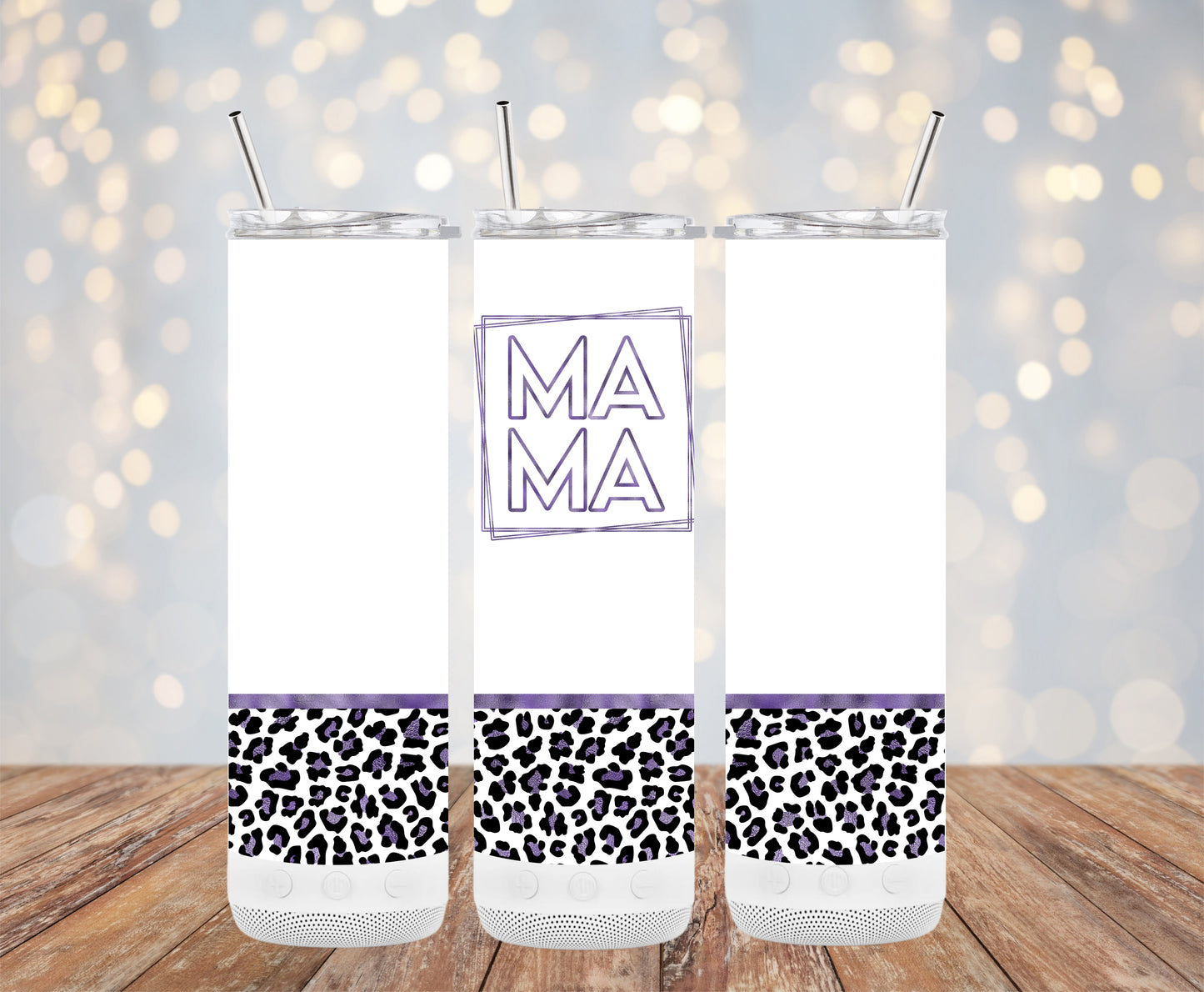 Mama Purple Leopard Tumbler