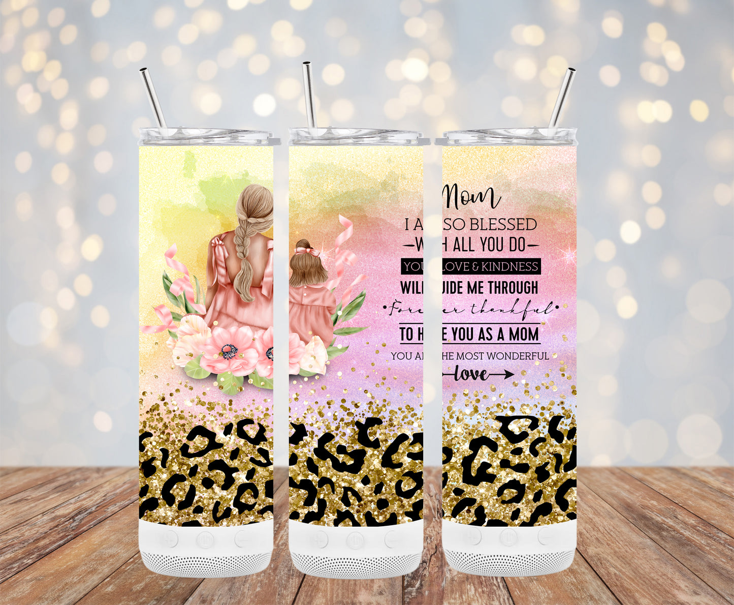 Mother Day Leopard Print Tumbler
