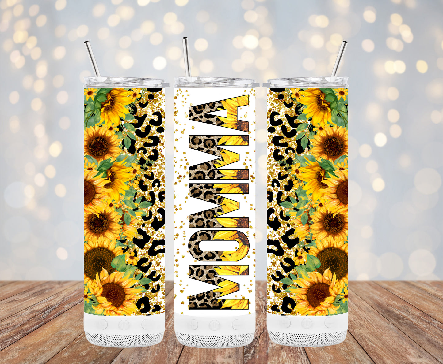 Blessed Momma Leopard Tumbler