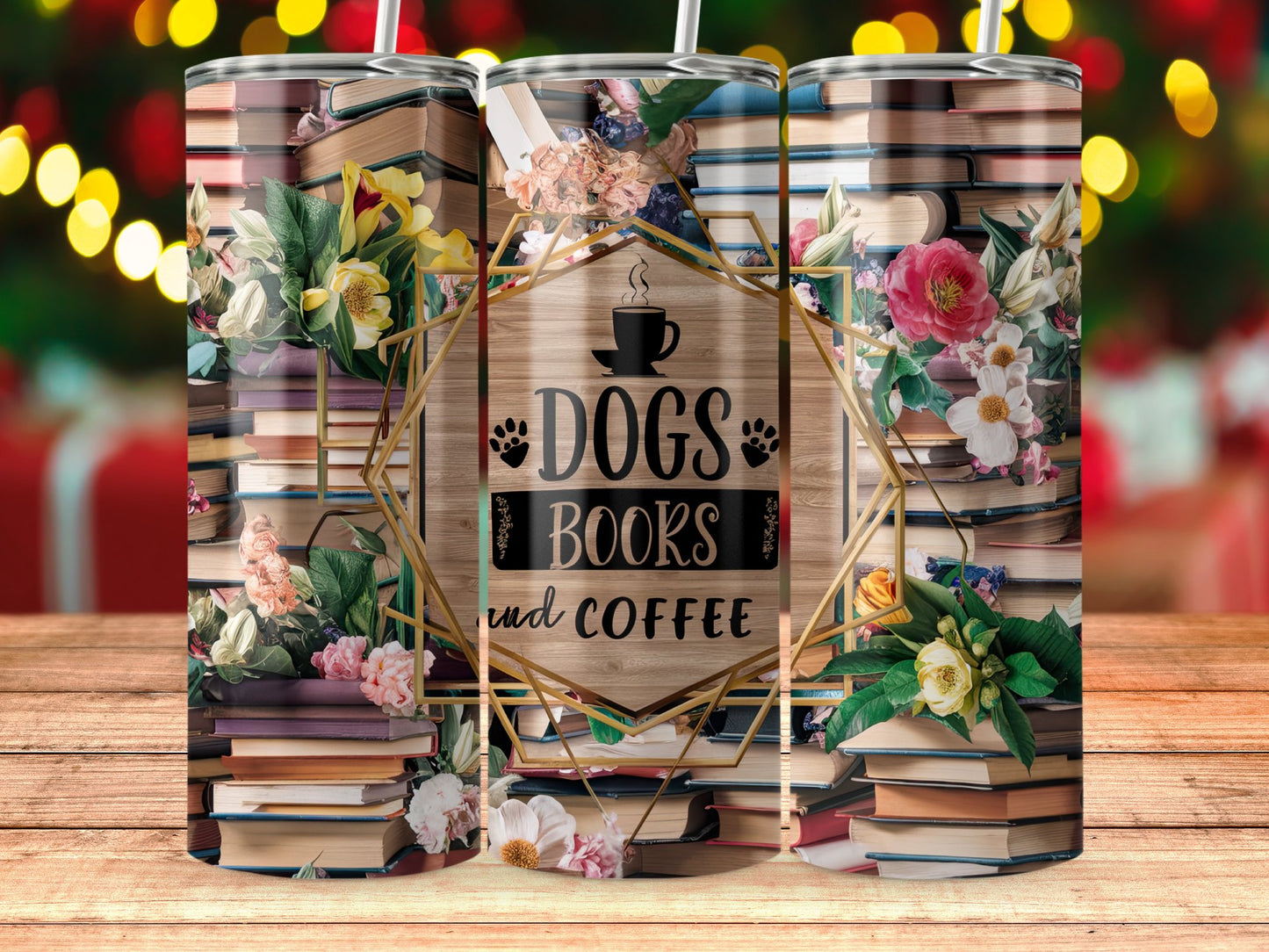 Dogs Books and Coffee Double-Wall Stainless Insulated Tumbler product