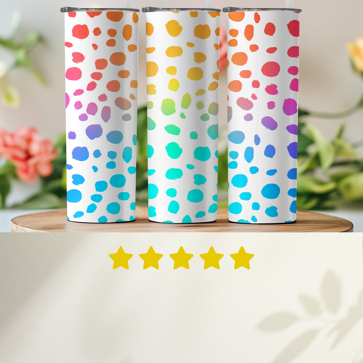 Colorful Gradient Dot Pattern Insulated Tumbler product