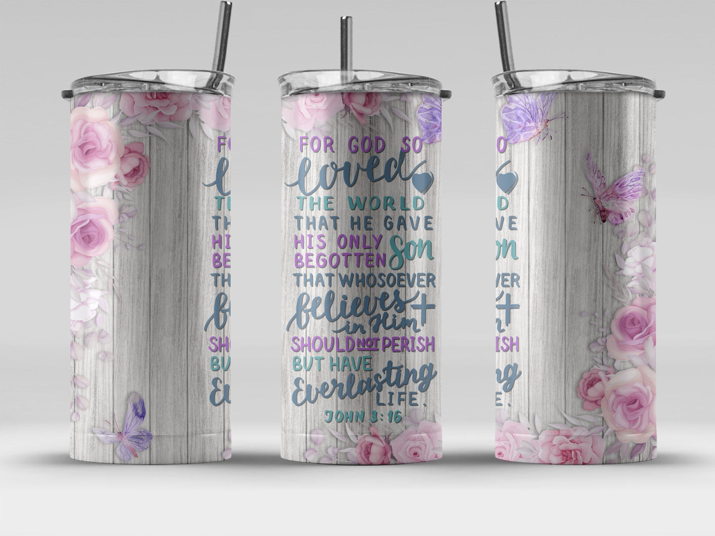Inspirational John 3:16 Quote Tumbler product