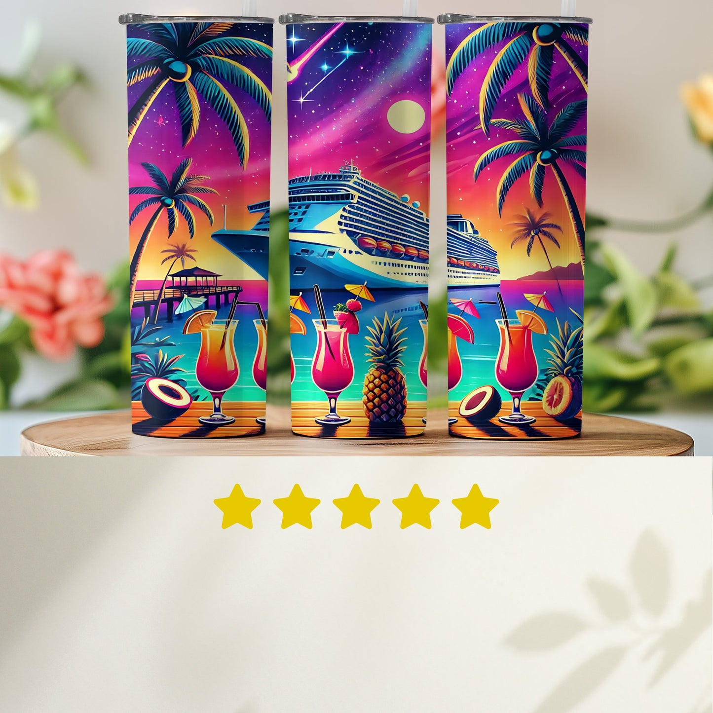 Vibrant Cruise Ship and Cocktails Drinkware product type