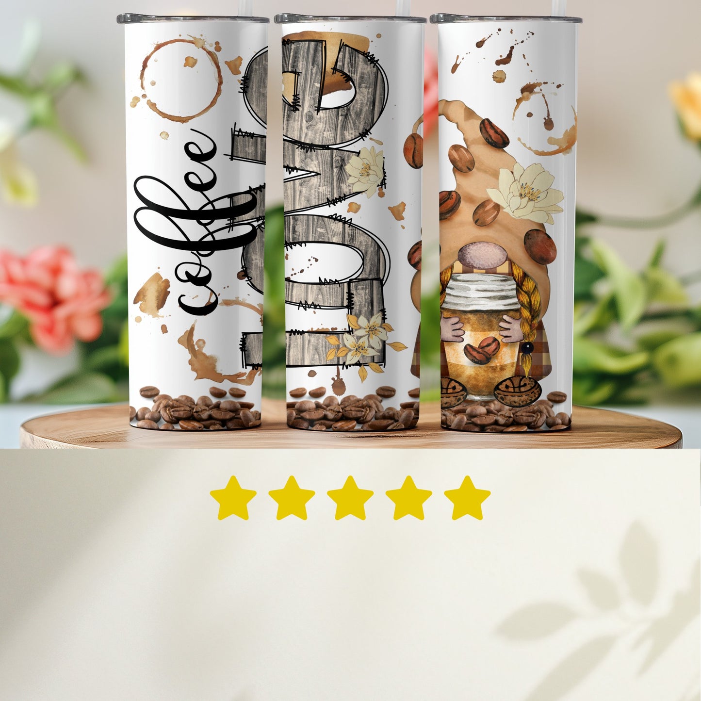 Coffee Lover Tumblers Gnome Design Insulated Drinkware product