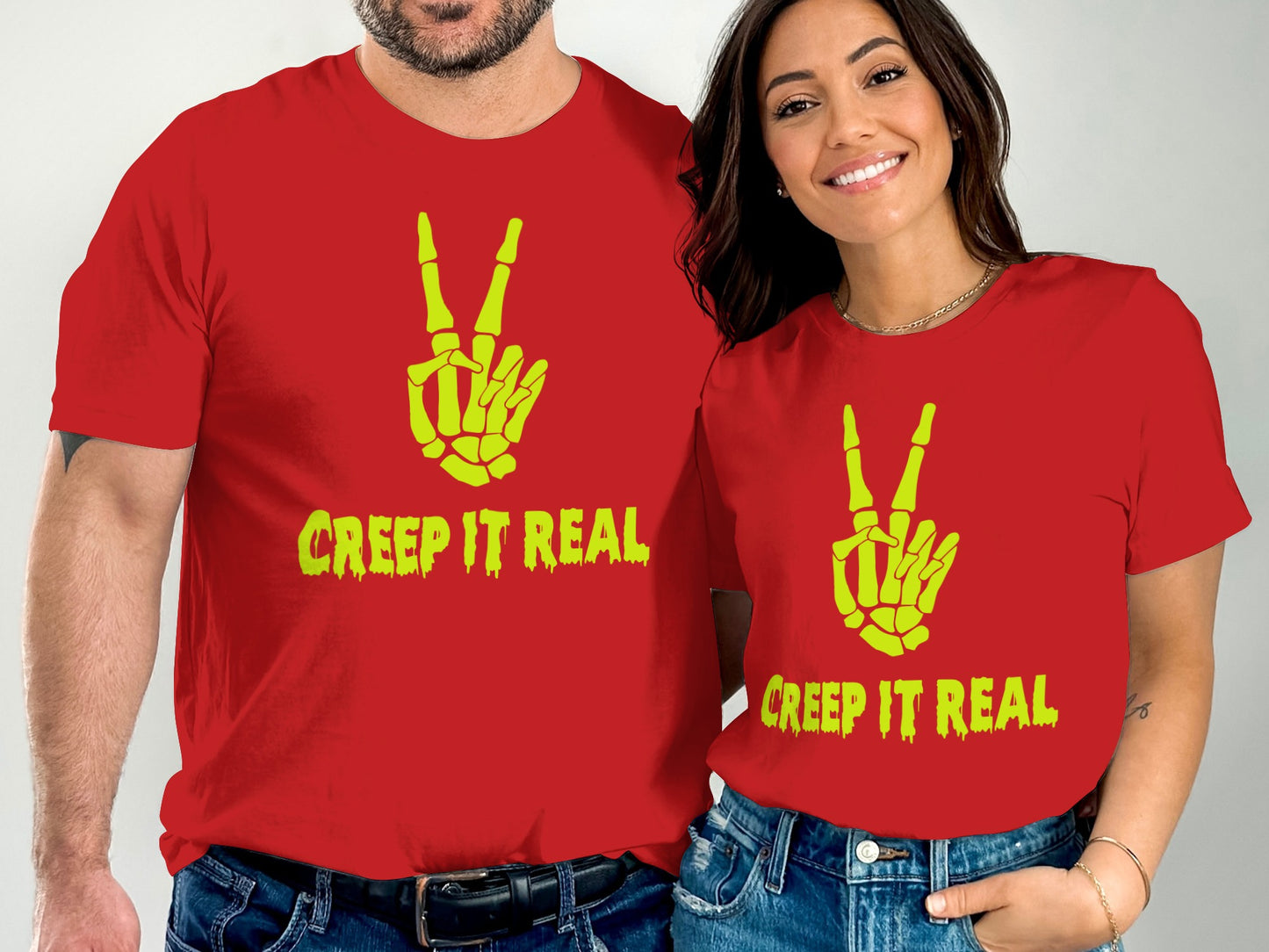 Creep It Real Halloween Red Graphic Tee Shirt product type