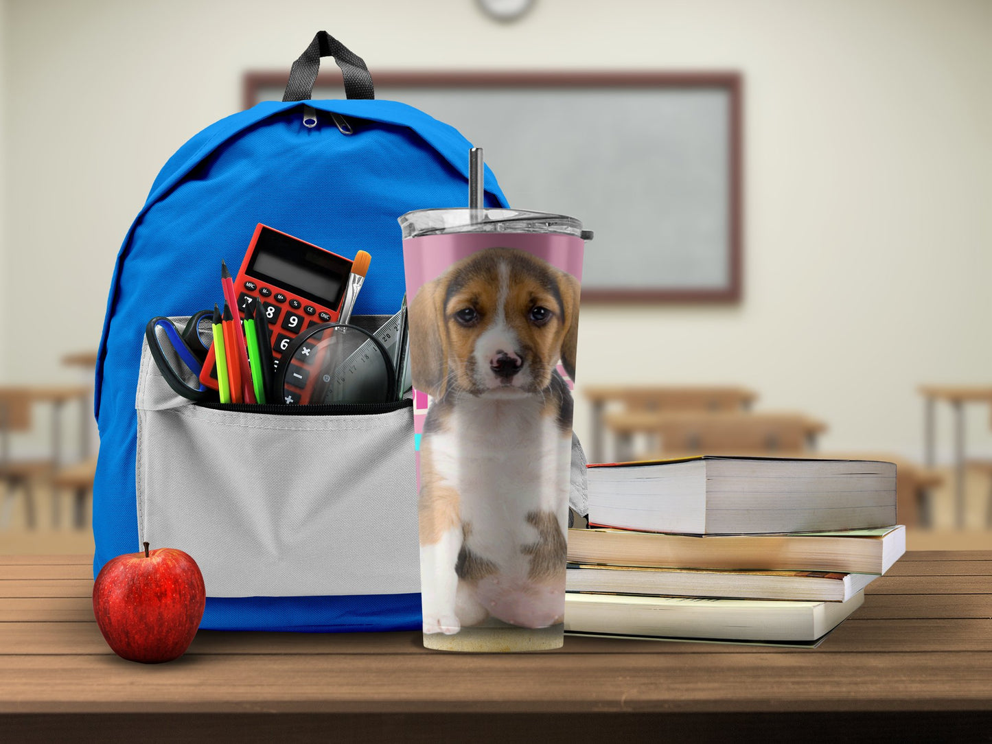Adorable Puppy Printed Travel Tumbler Perfect School product