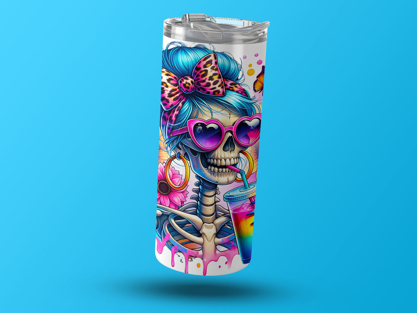 Bright and Funky Skeleton Tumbler for Cold Drinks product